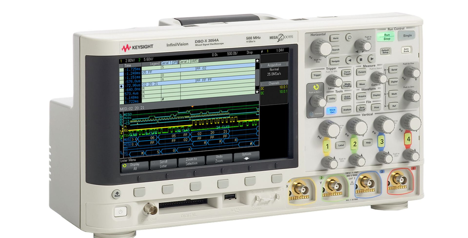 是德科技DSOX3054A數(shù)字示波器 500MHz 4通道 高速信號捕獲測試儀器